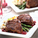 Lamb Loin Chops with Madeira and Cherries